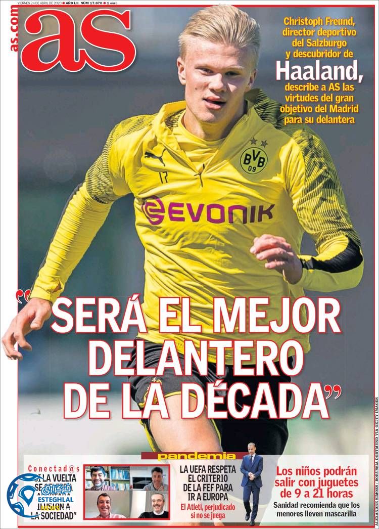 روزنامه ورزشی آاس جمعه 5 اردیبهشت 1399