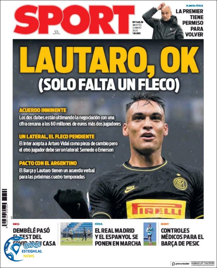 روزنامه ورزشی اسپورت سه شنبه 23 اردیبهشت 1399