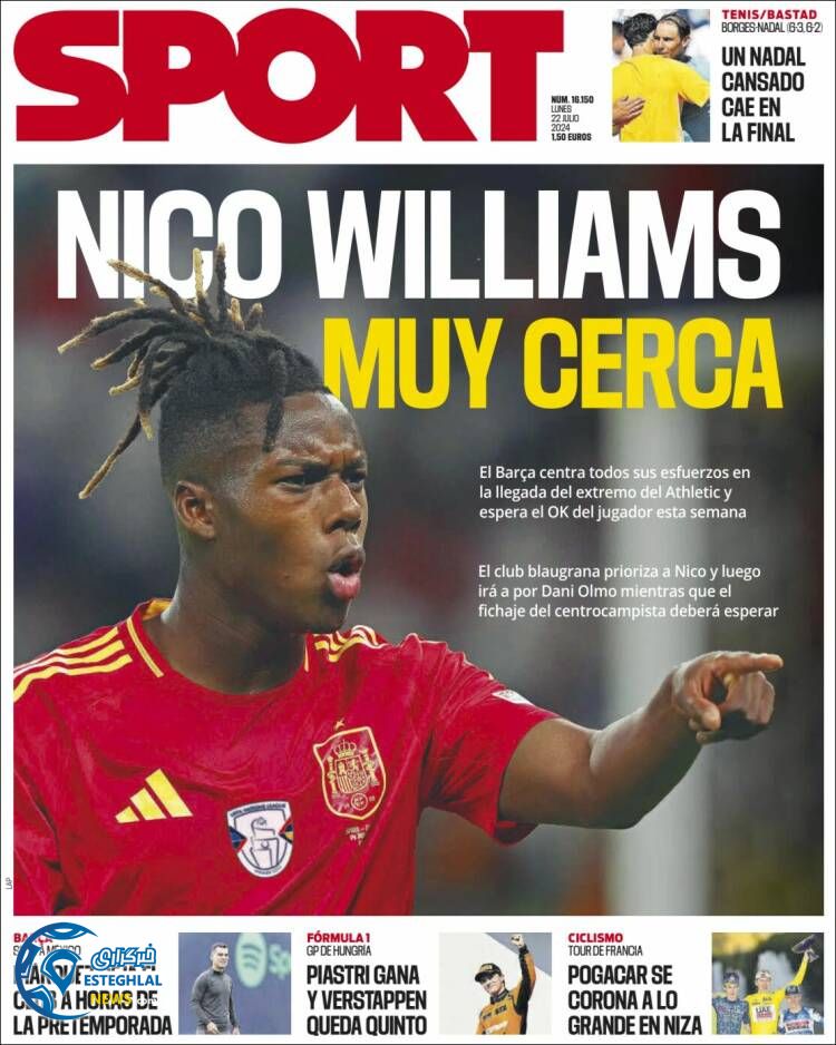 روزنامه ورزشی اسپورت دوشنبه 1 مرداد 1403 