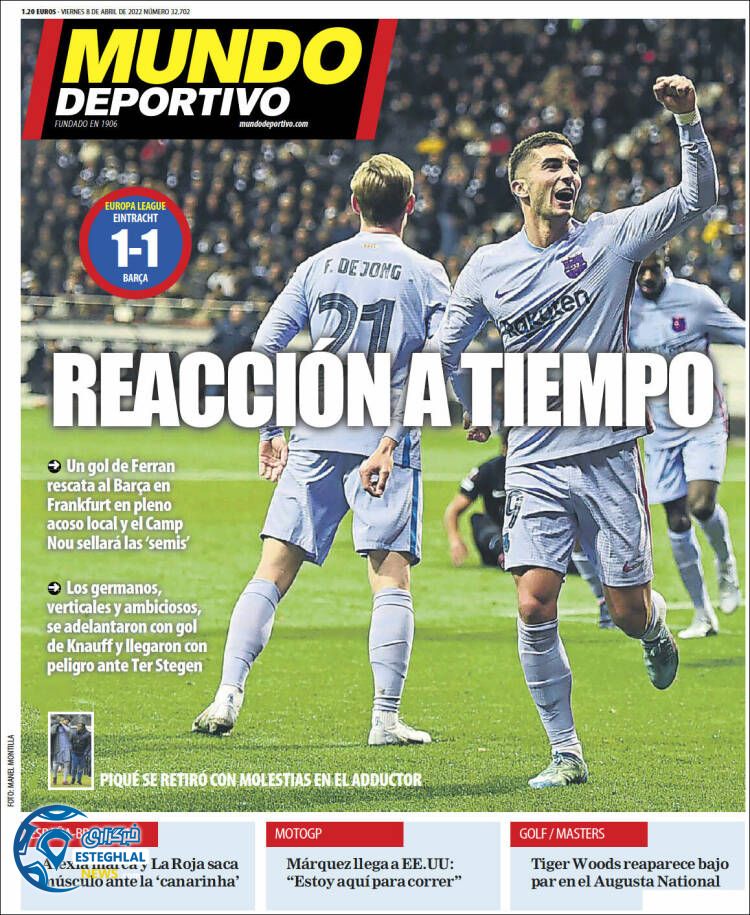 روزنامه ورزشی موندو دپورتیوو جمعه 19 فروردین 1401