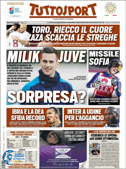 روزنامه ورزشی توتو اسپورت شنبه 4 بهمن 1399