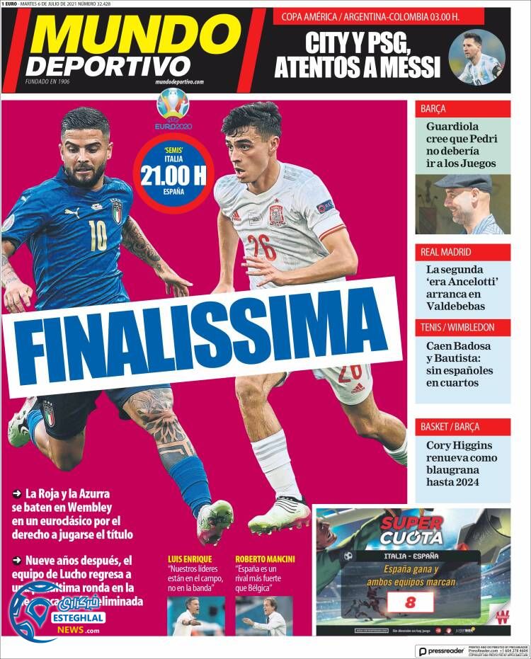 روزنامه ورزشی موندو دپورتیوو سه شنبه 15 تیر 1400