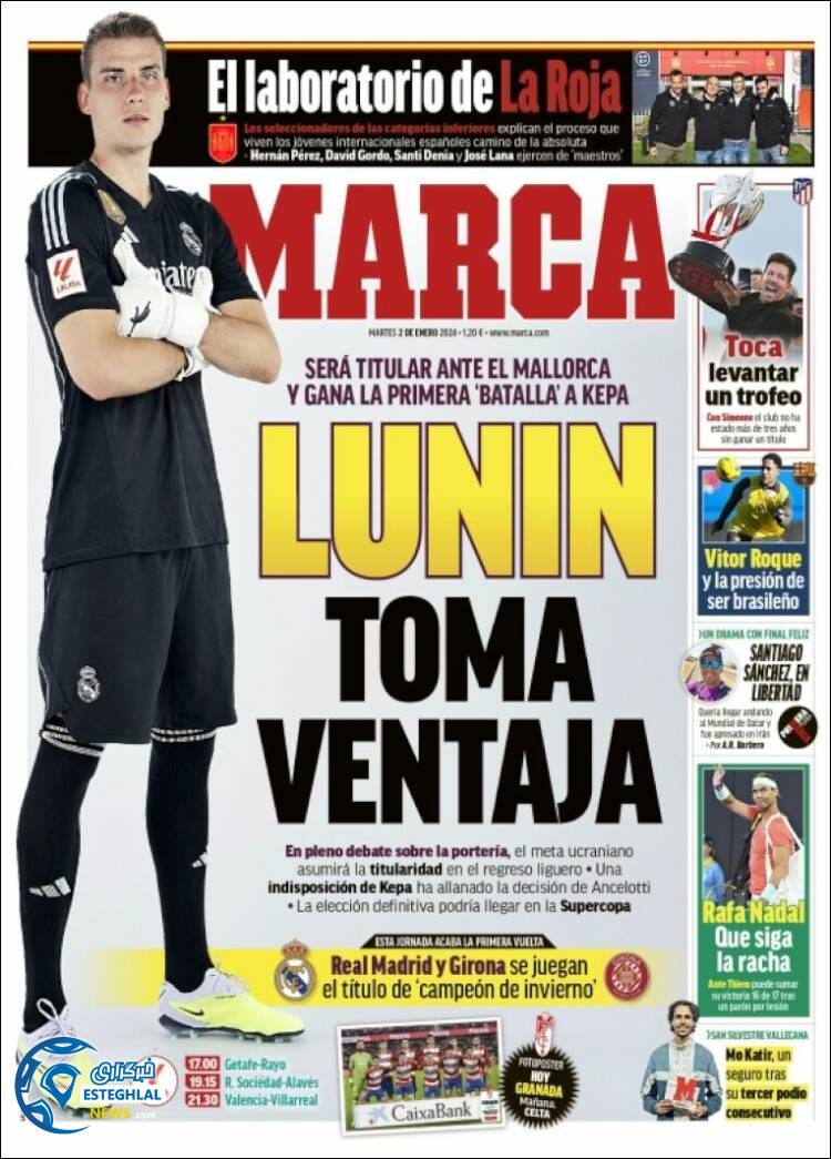 روزنامه ورزشی مارکا سه شنبه 12 دی 1402