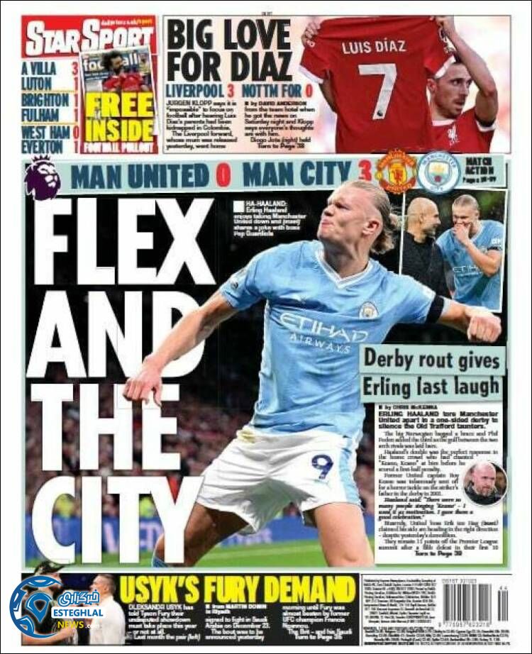 روزنامه ورزشی استار اسپورت دوشنبه 8 آبان 1402 