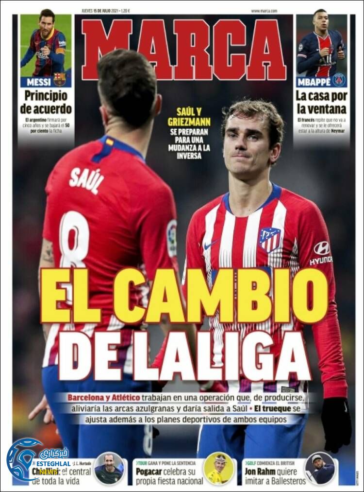 روزنامه ورزشی مارکا پنجشنبه 24 تیر 1400