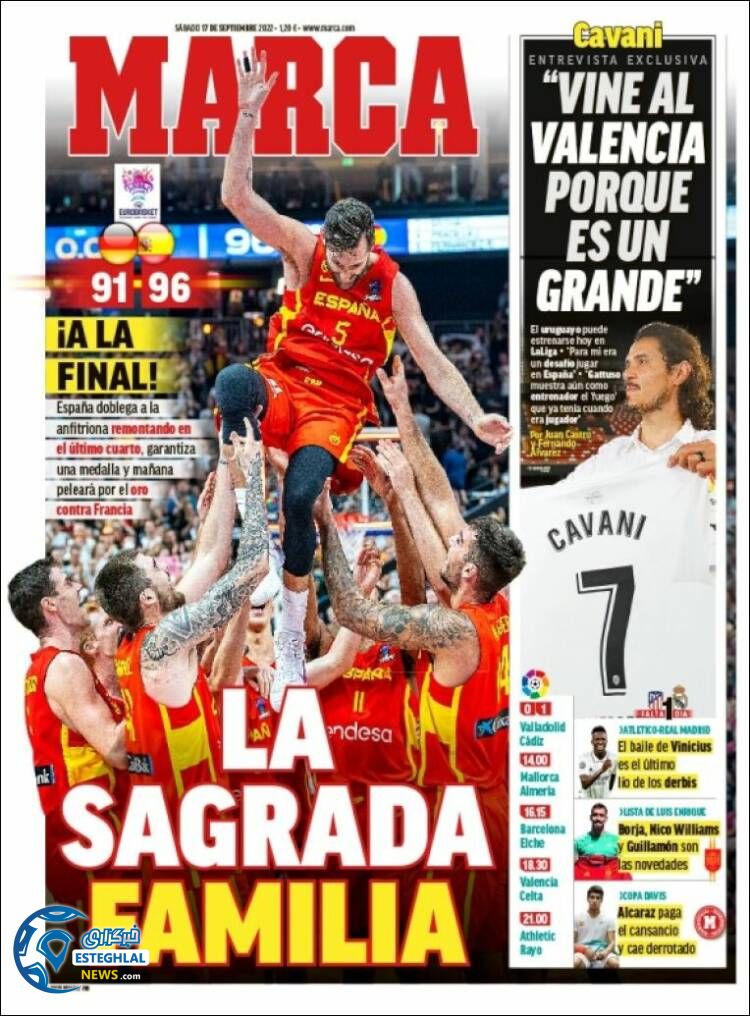 روزنامه ورزشی مارکا شنبه 26 شهریور 1401 