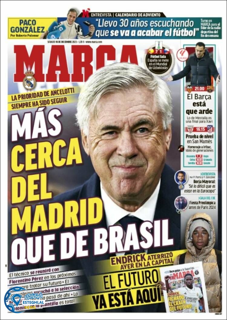 روزنامه ورزشی نارکا شنبه 25 آذر 1402 