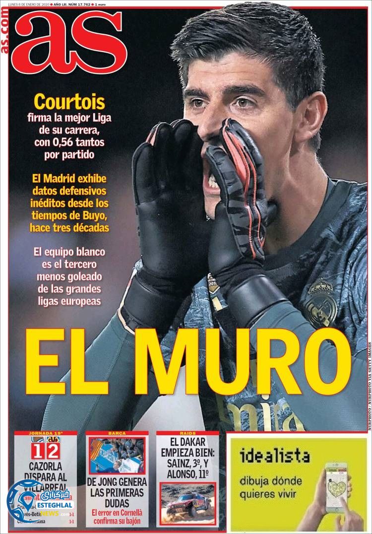 روزنامه ورزشی آاس دوشنبه 16 دی 1398