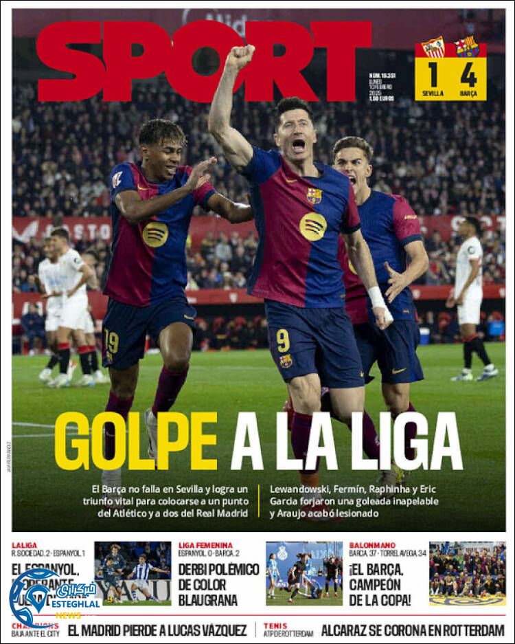 روزنامه ورزشی  اسپورت دوشنبه 22 بهمن 1403 