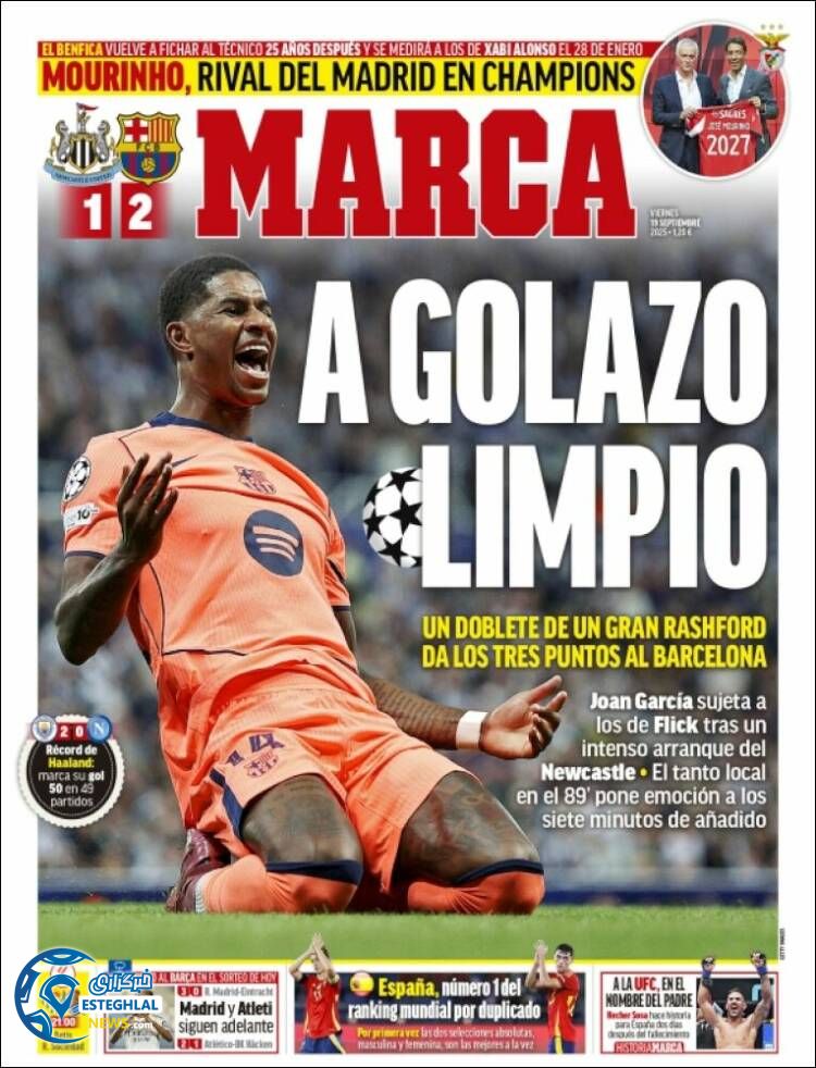 روزنامه ورزشی مارکا جمعه 28 شهریور 1404 