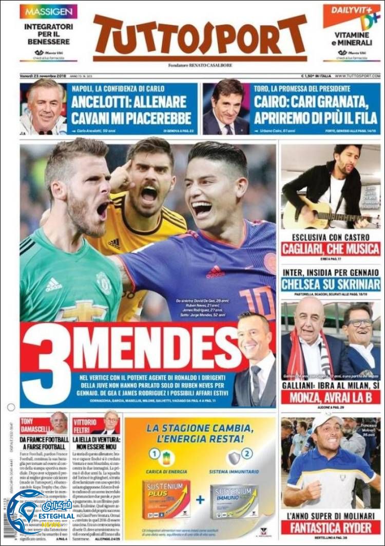 روزنامه ورزشی توتو اسپورت جمعه 2 آذر 1397