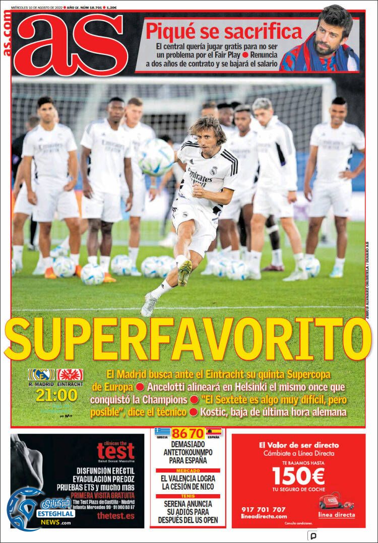 روزنامه آاس چهارشنبه 19 مرداد 1401  