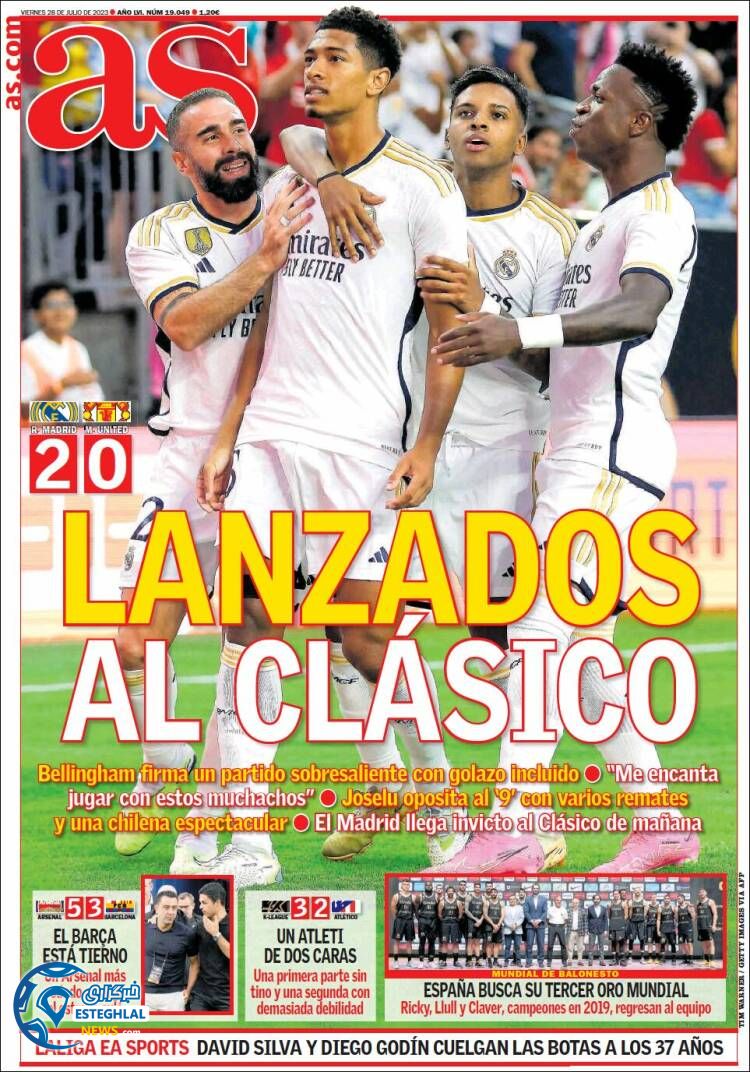 روزنامه ورزشی آ اس جمعه 6 مرداد 1402 