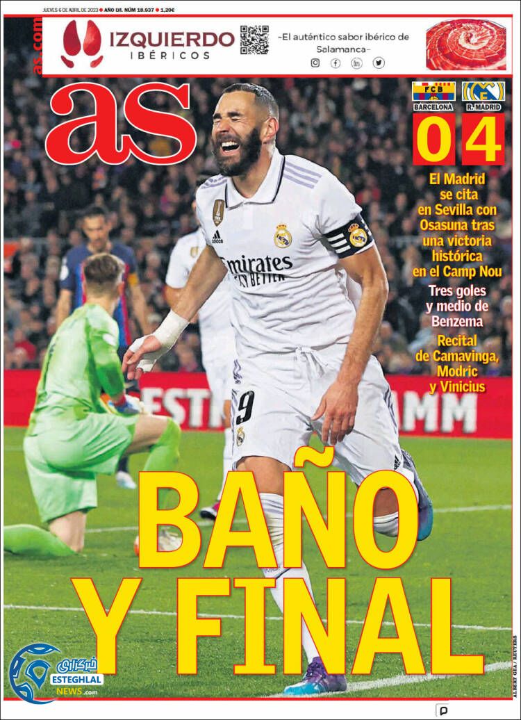 روزنامه ورزشی آ س پنجشنبه 17 فروردین 1402 