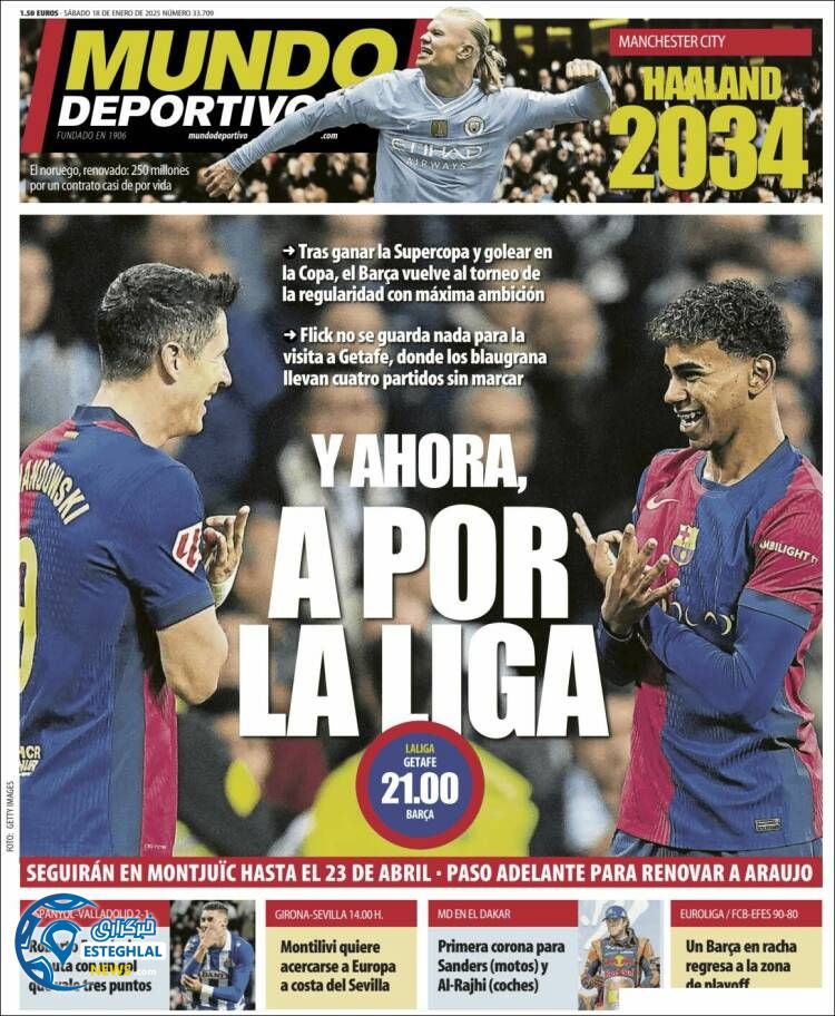 روزنامه  ورزشی موندو دپورتیوو شنبه 29 دی 1403 