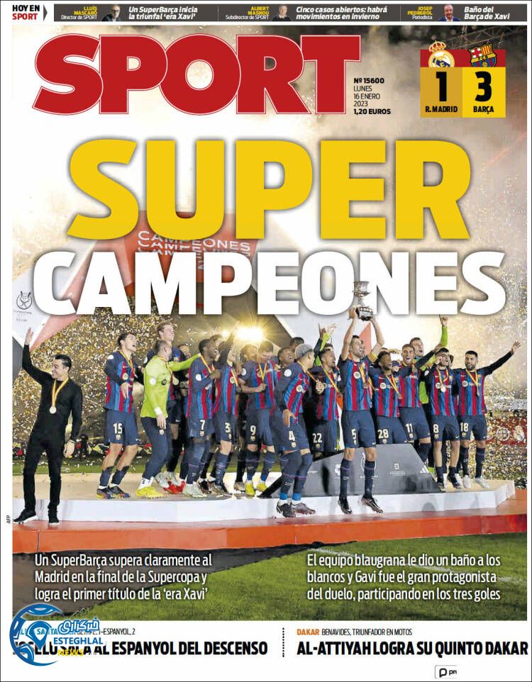 روزنامه ورزشی  اسپورت دوشنبه 26 دی 1401 