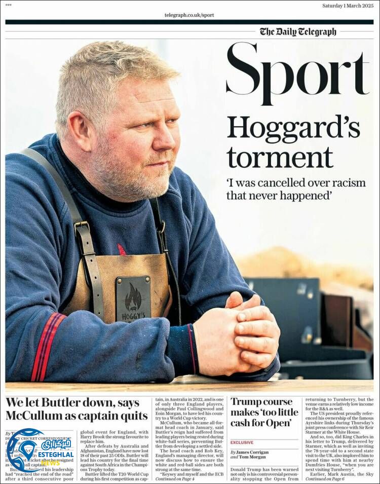 روزنامه  ورزشی تلگراف اسپورت شنبه 11 اسفند 1403 