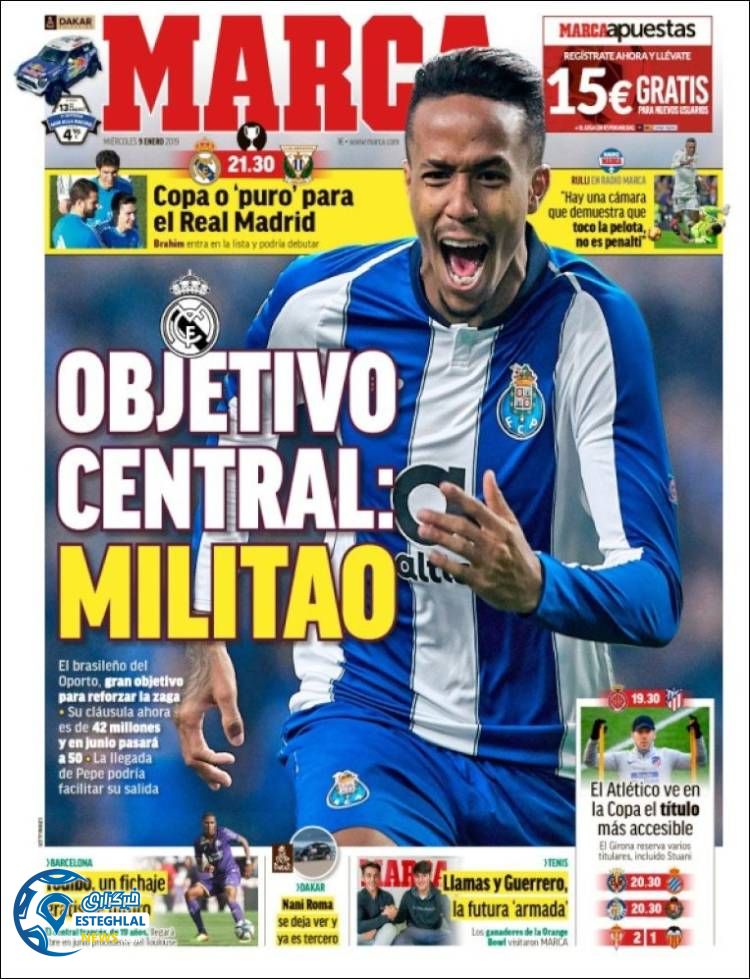 روزنامه ورزشی مارکا چهارشنبه 19 دی 1397