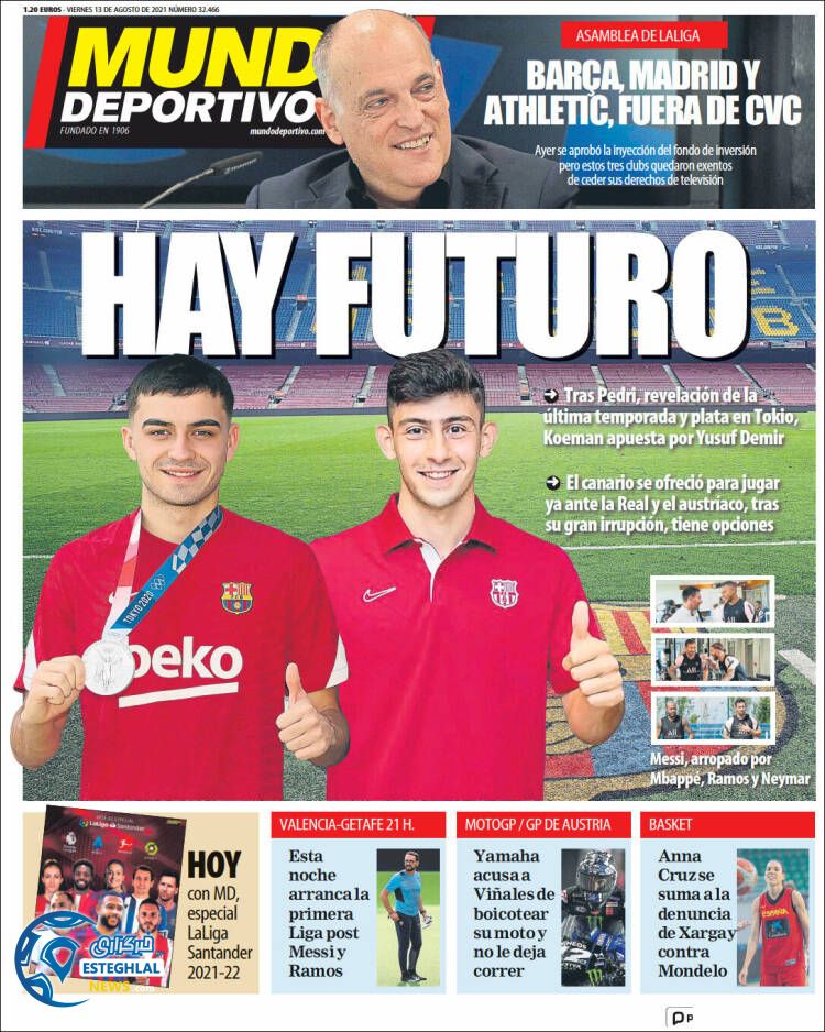 روزنامه ورزشی موندو دپورتیوو جمعه 22 مرداد 1400