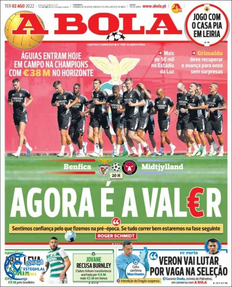 روزنامه ورزشی آبولا سه شنبه 11 مرداد 1401 