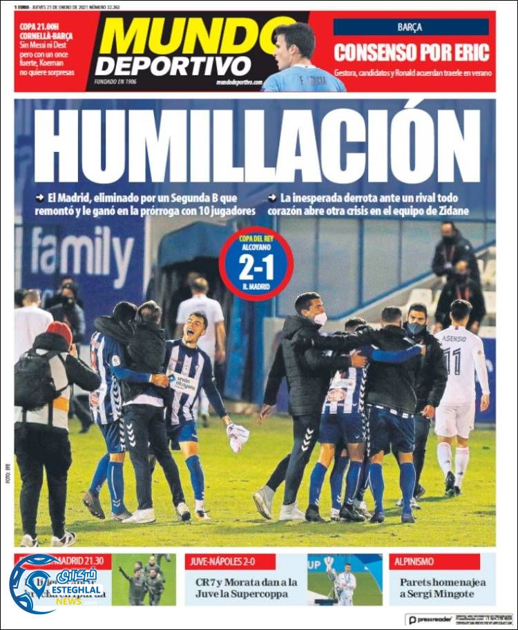 روزنامه ورزشی موندو دپورتیوو پنجشنبه 2 بهمن 1399