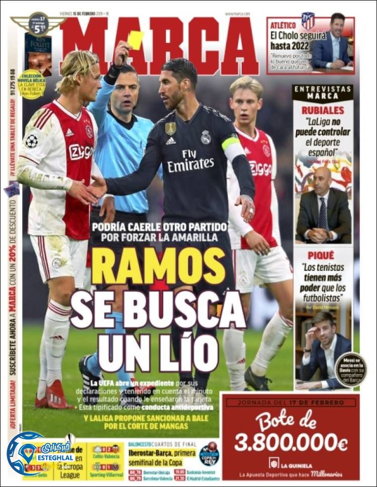 روزنامه ورزشی مارکا جمعه 26 بهمن 1397