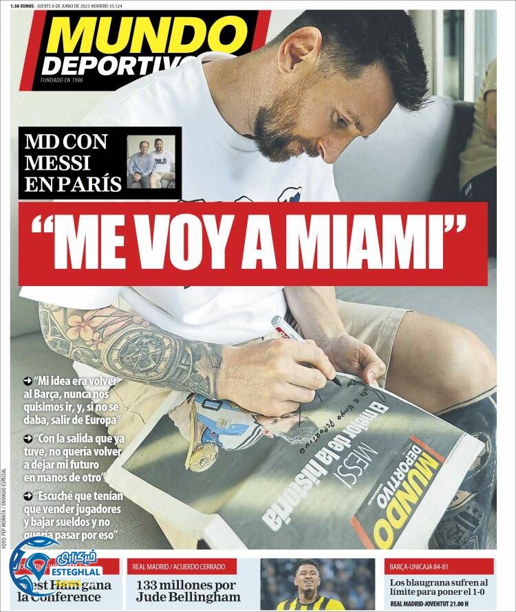 روزنامه ورزشی موندو دپورتیوو پنجشنبه 18 خرداد 1402 