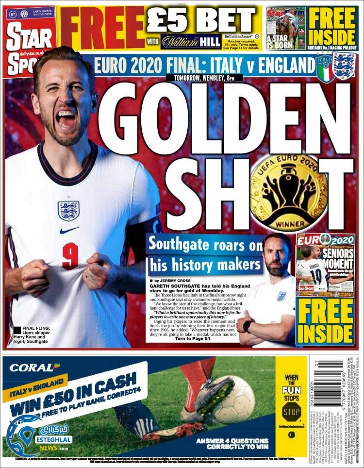 روزنامه ورزشی استار اسپورت شنبه 19 تیر 1400