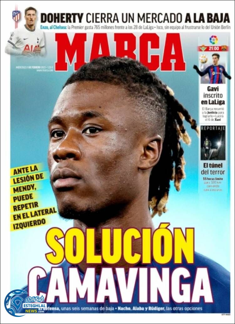 روزنامه ورزشی مارکا چهارشنبه 12 بهمن 1401 