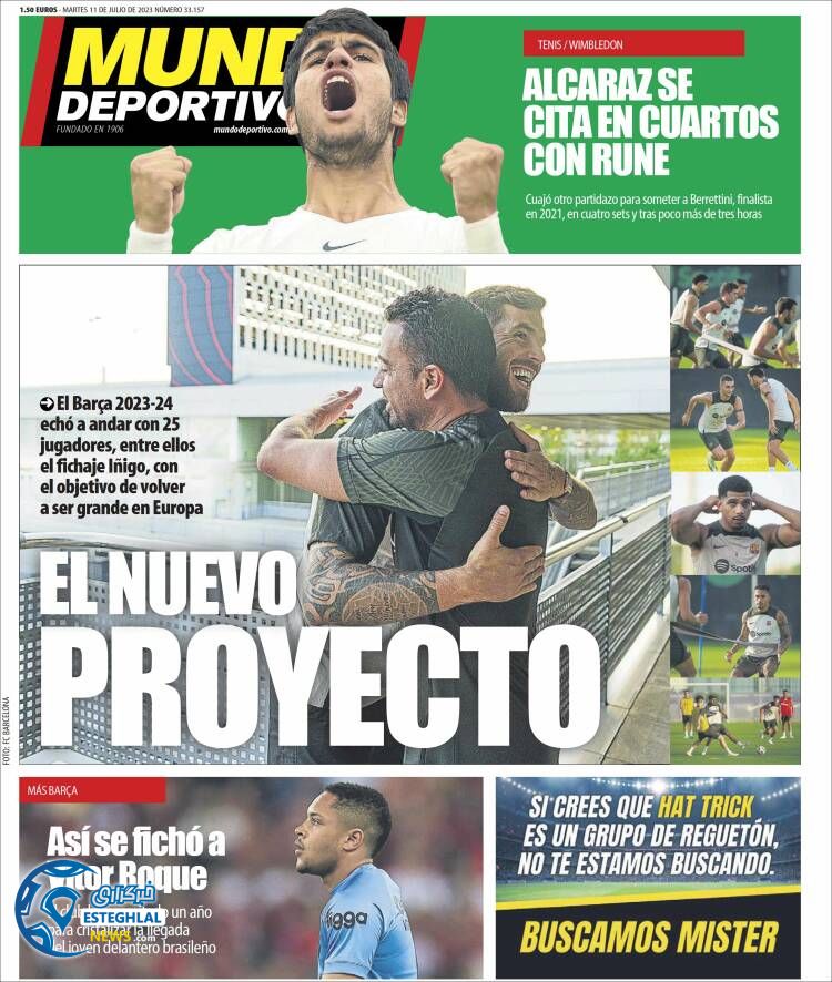 روزنامه ورزشی موندو دپورتیوو سه شنبه 20 تیر 1402 