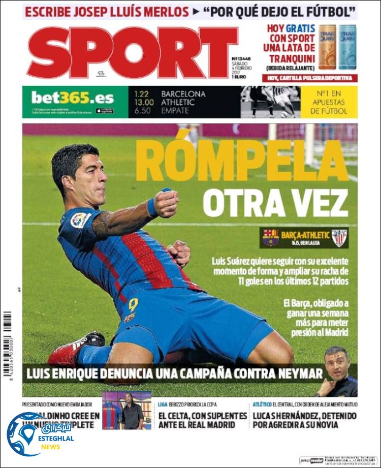 روزنامه های ورزشی جهان 16 بهمن