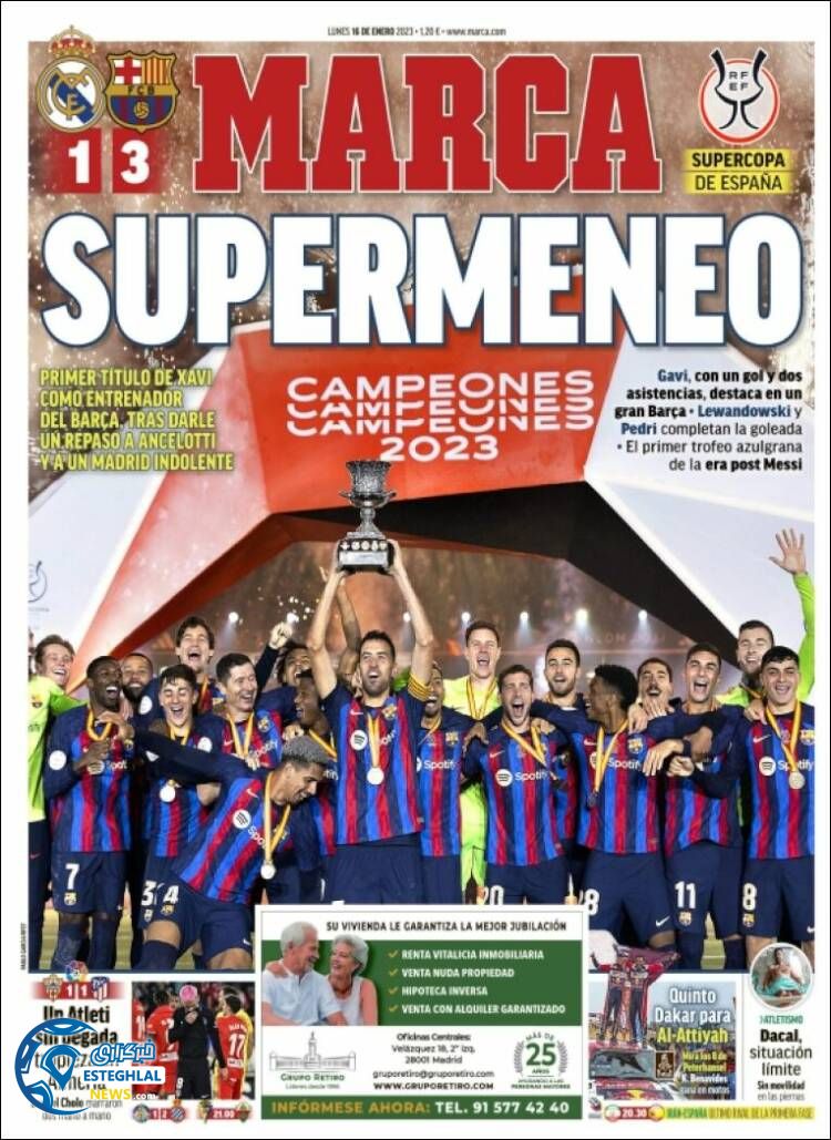 روزنامه ورزشی مارکا دوشنبه 26 دی 1401 