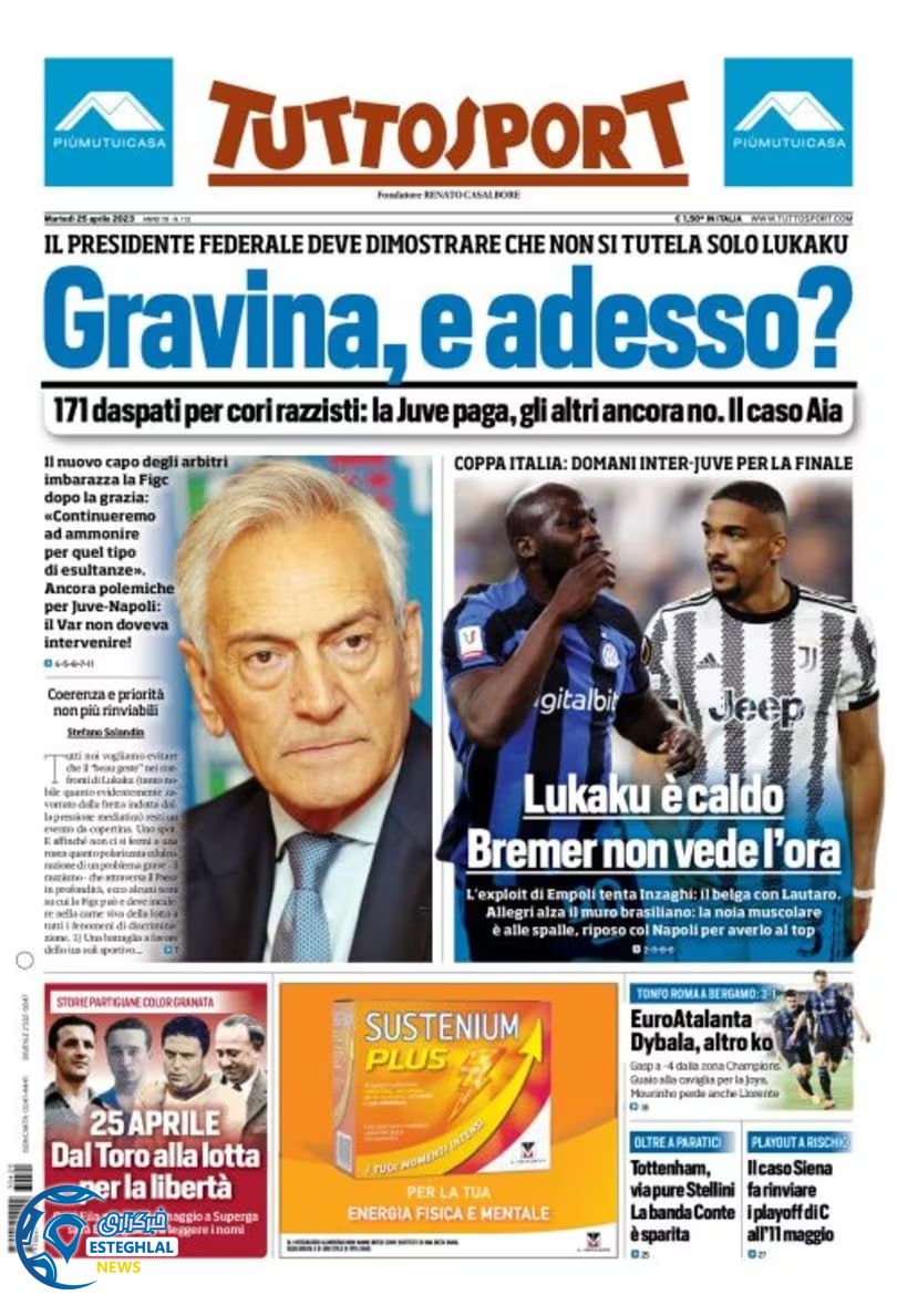 روزنامه ورزشی توتو اسپورت سه شنبه 5 اردیبهشت 1402 