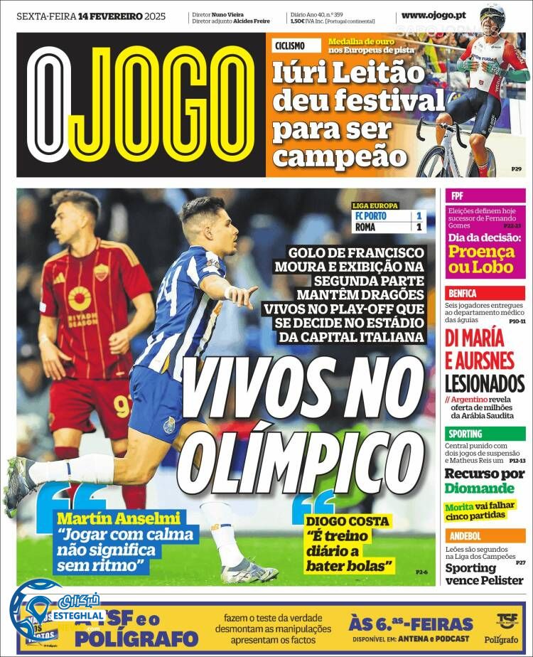 روزنامه  ورزشی اوجوگو جمعه 26 بهمن 1403 