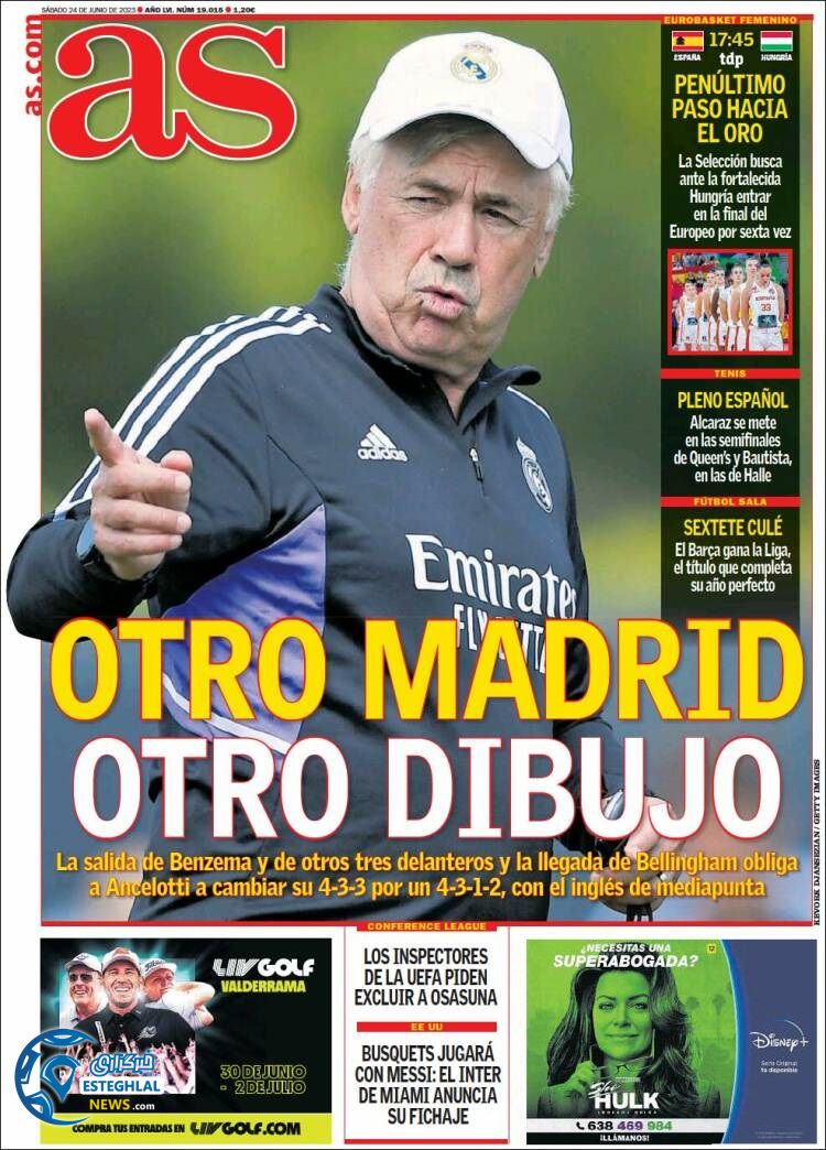 روزنامه ورزشی آ اس شنبه 3 تیر 1402 