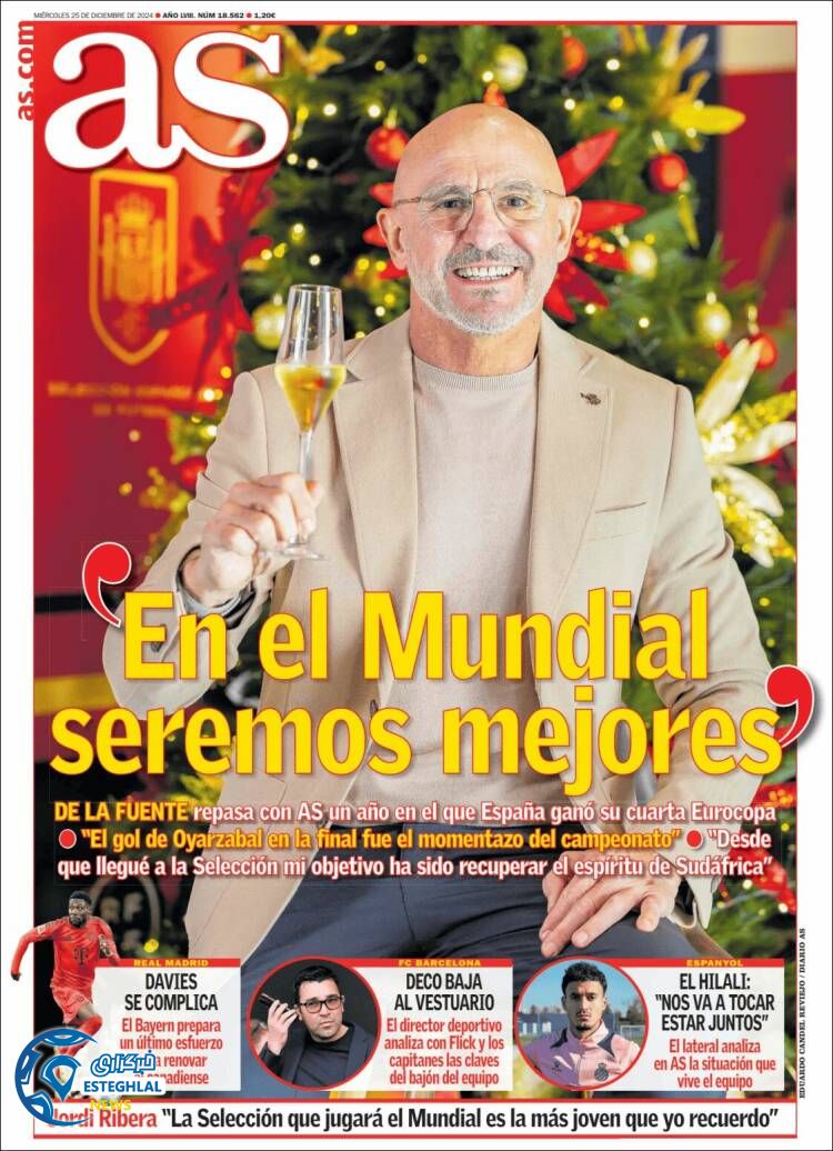 روزنامه ورزشی آ اس چهارشنبه 5 دی 1403  