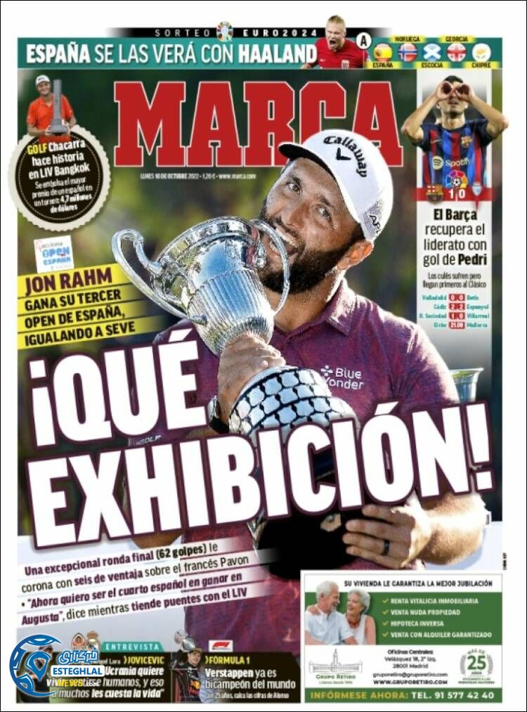 روزنامه ورزشی مارکا دوشنبه 18 مهر 1401 