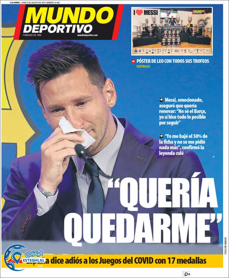 روزنامه ورزشی موندو دپورتیوو دوشنبه 18 مرداد 1400