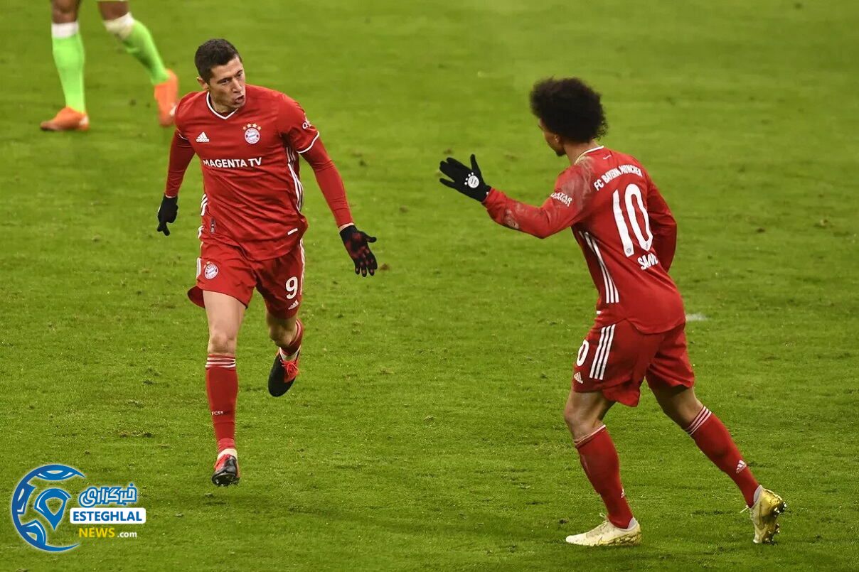 بایرن مونیخ&nbsp;2-1 ولفسبورگ