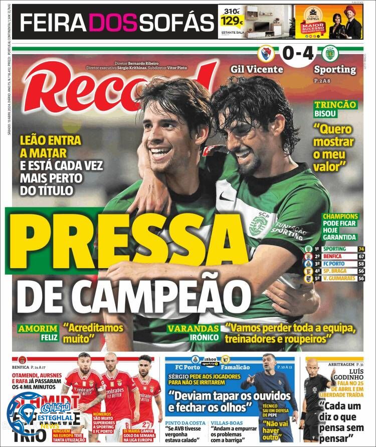 روزنامه ورزشی رکورد شنبه 25 فروردین 1403 