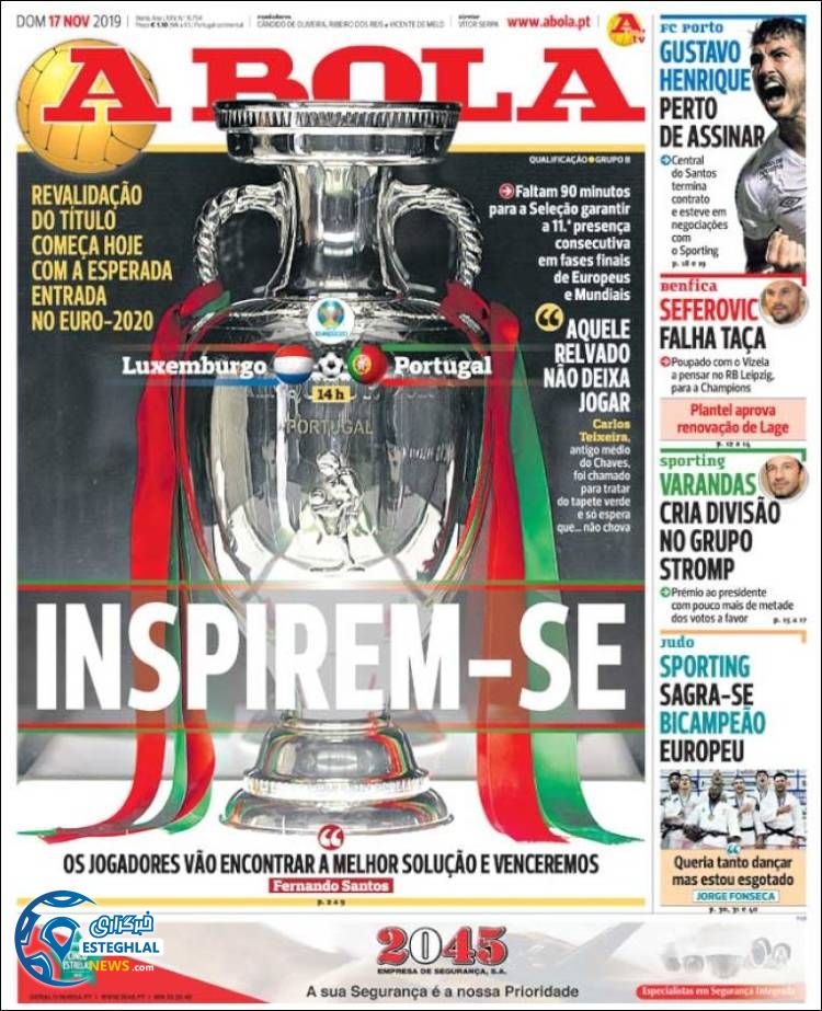 روزنامه ورزشی آبولا یکشنبه 26 آبان 1398