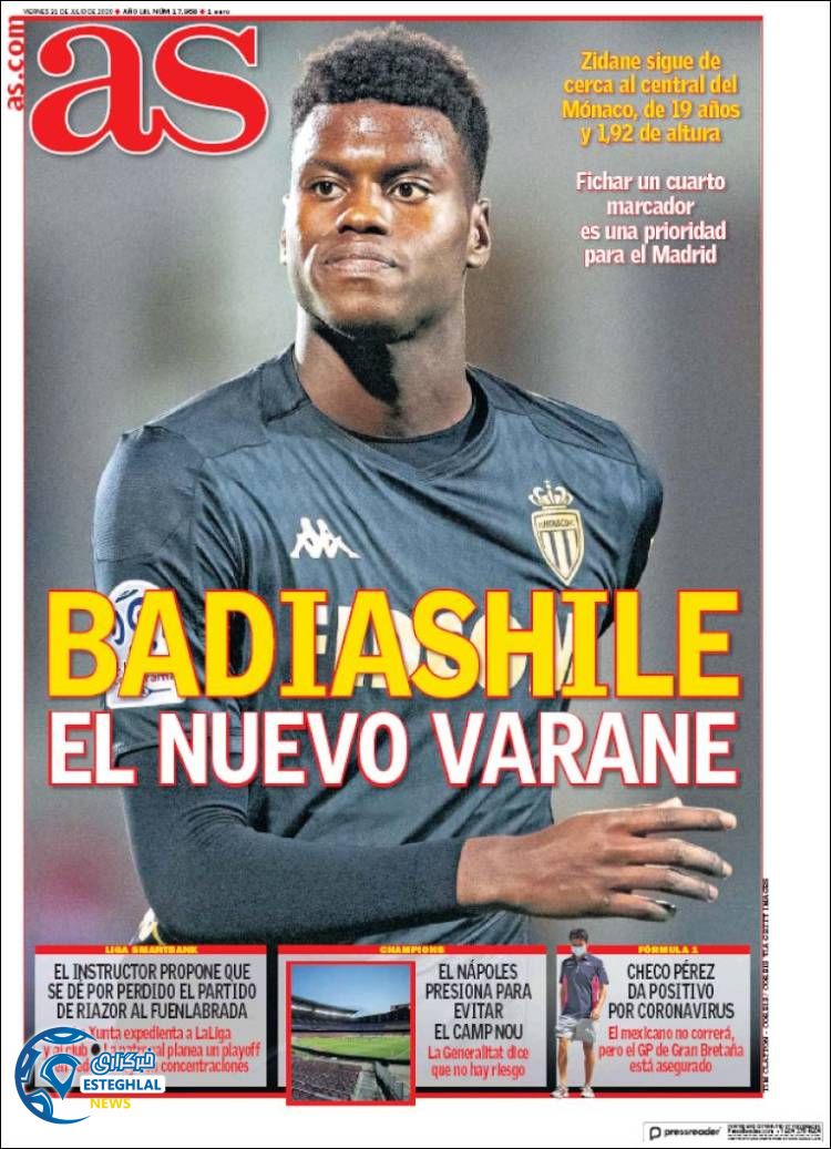 روزنامه ورزشی آاس جمعه 10 مرداد 1399