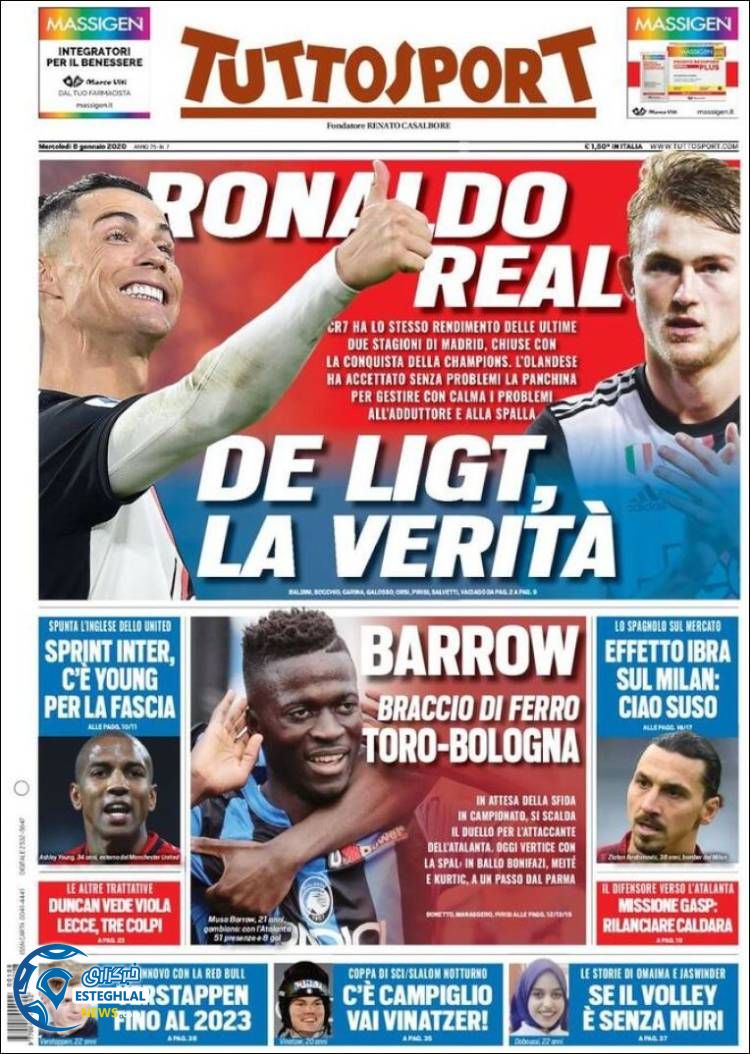 روزنامه ورزشی توتو اسپورت چهارشنبه 18 دی 1398