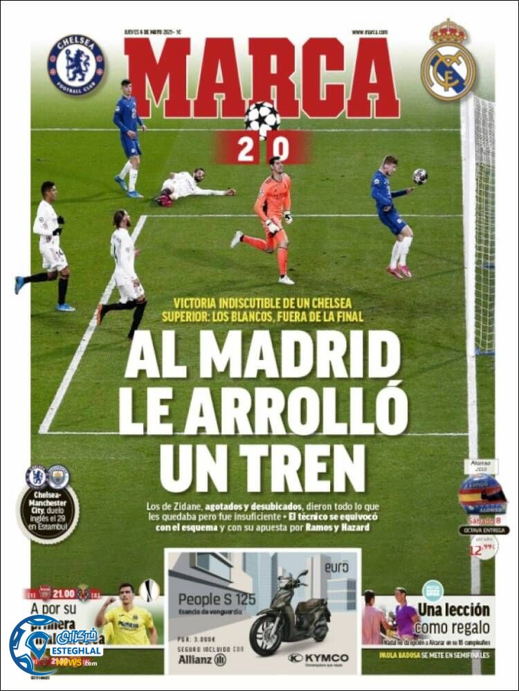 روزنامه ورزشی مارکا پنجشنبه 16 اردیبهشت 1400