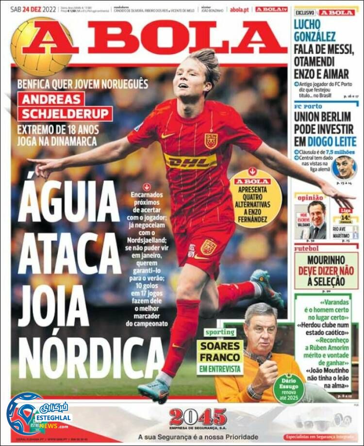 روزنامه ورزشی آبولا شنبه 3 دی 1401 