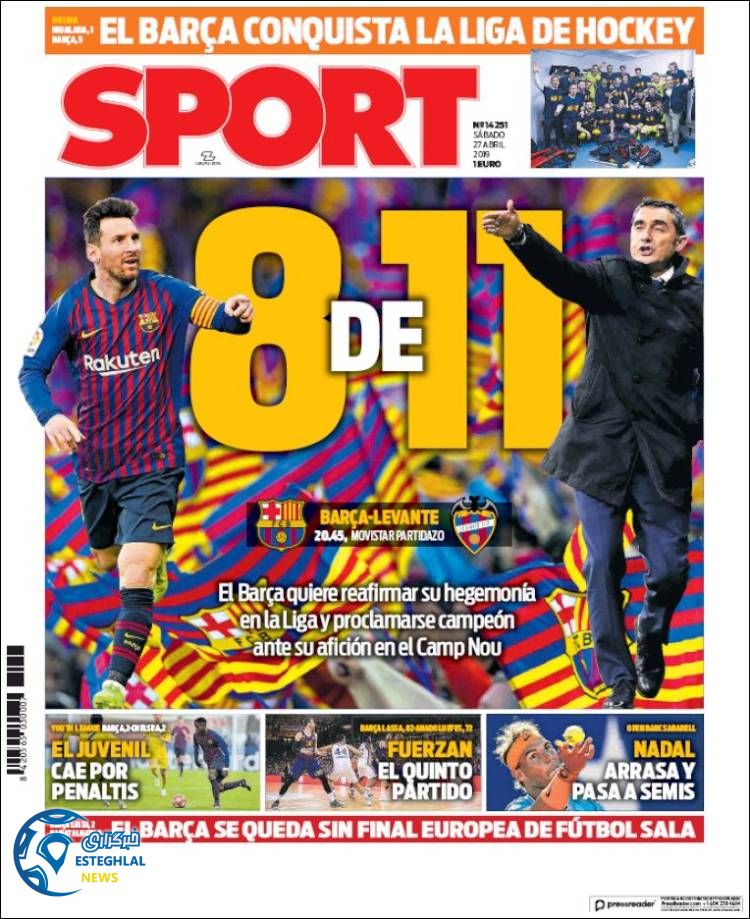 روزنامه ورزشی اسپورت شنبه 7 اردیبهشت 1398 