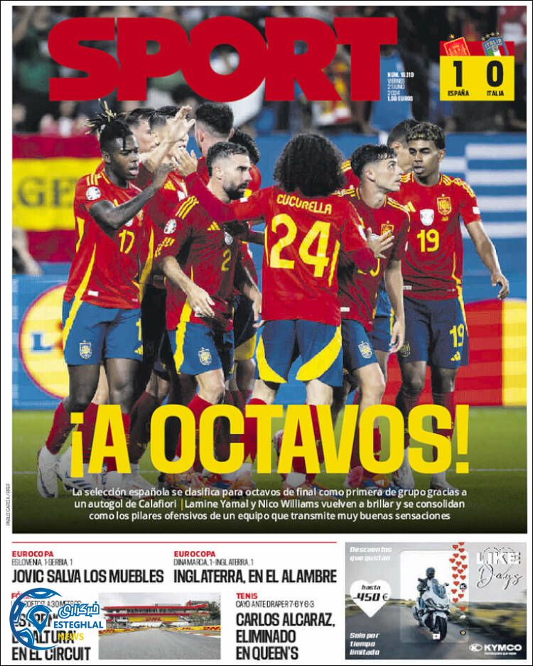 روزنامه ورزشی اسپورت جمعه 1 تیر 1403 