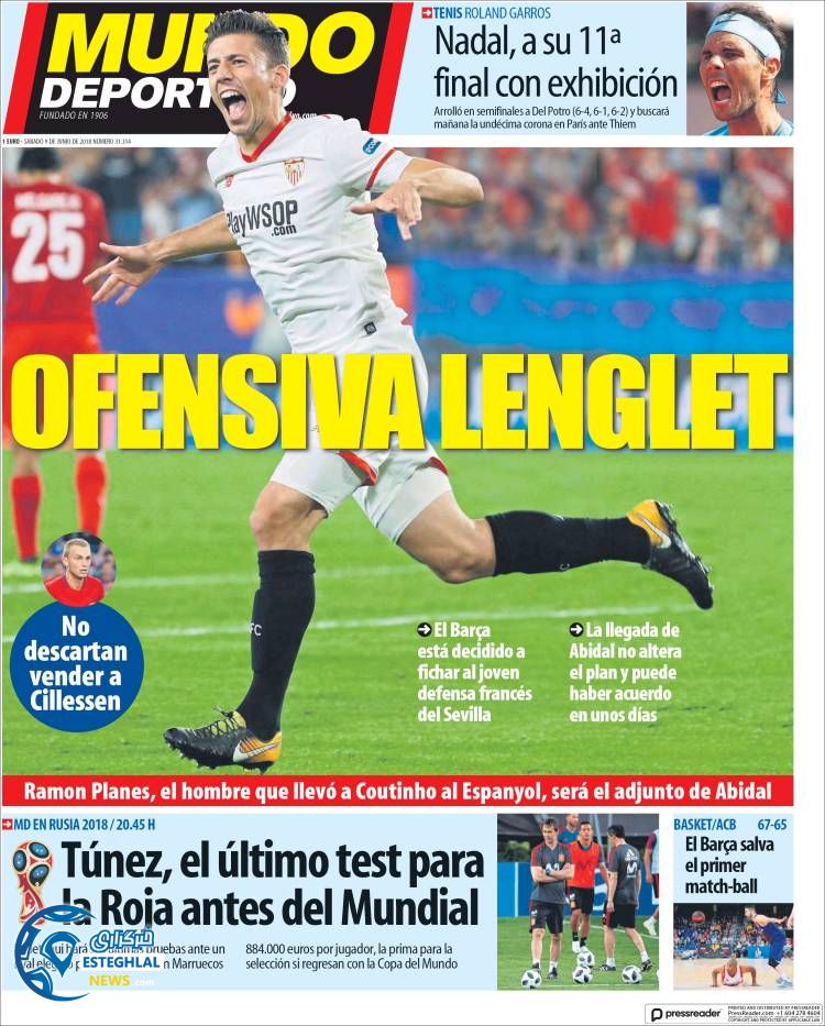 روزنامه موندو دپورتیوو شنبه 19 خرداد 1397