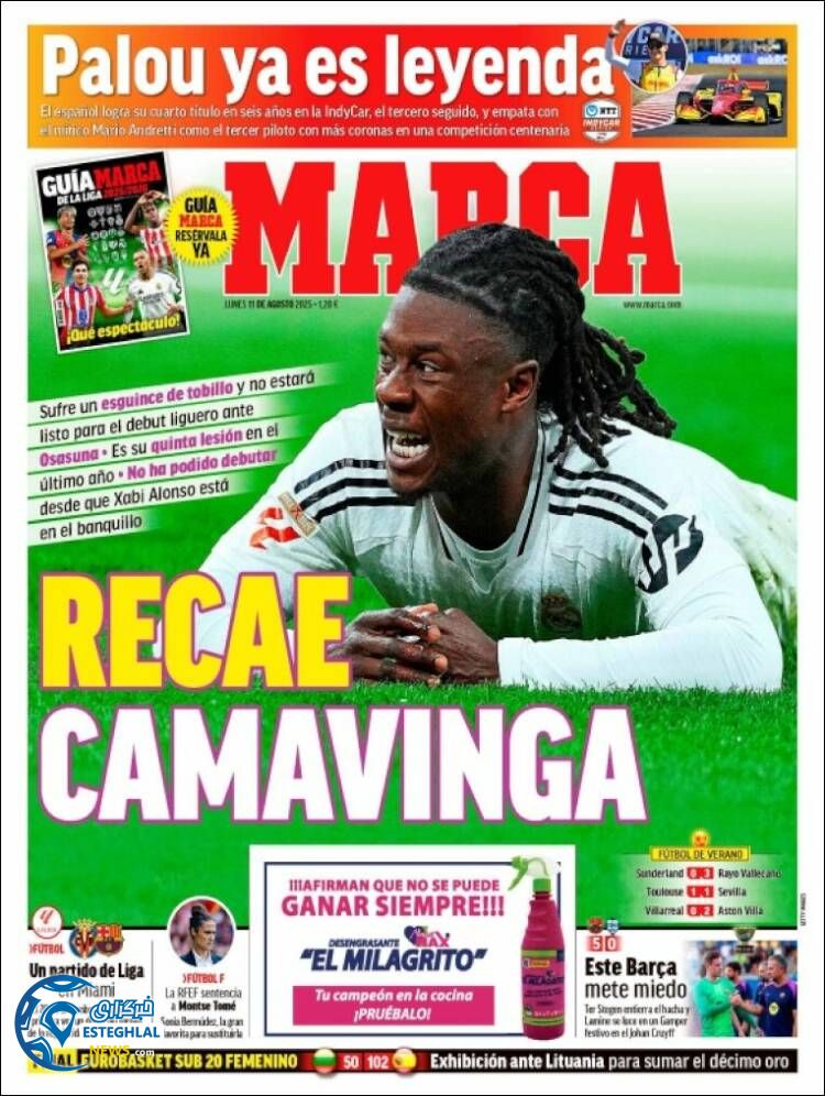 روزنامه ورزشی مارکا  دوشنبه 20 مرداد 1404  