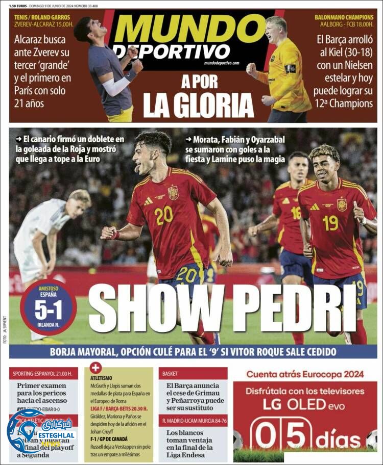 روزنامه  ورزشی موندو دپورتیوو یکشنبه 20 خرداد 1403 